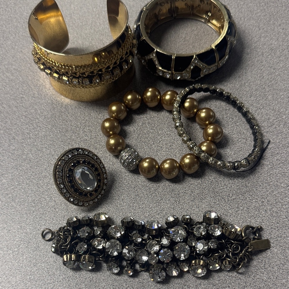 Elegant Gold Tone Bling Jewelry Bundle